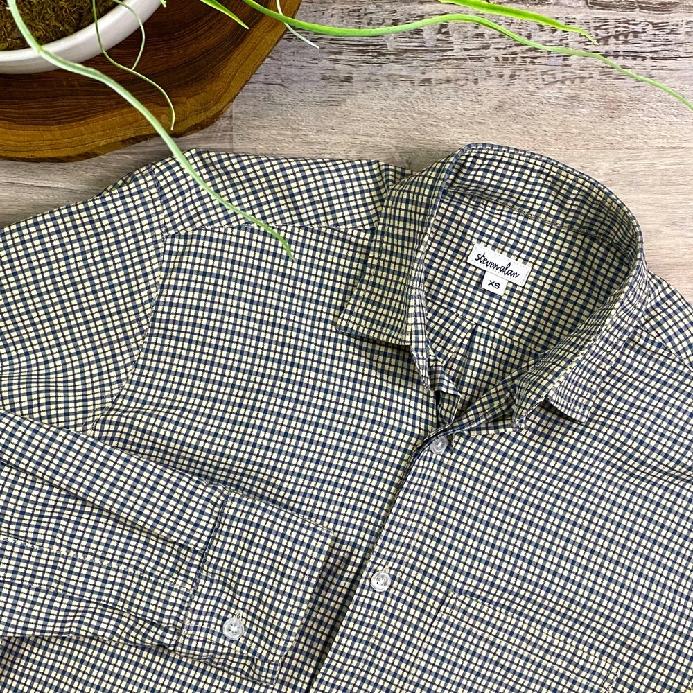 Steven Alan Reverse Seam Stitching Plaid Shirt